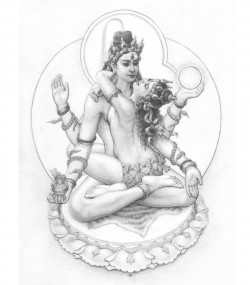 A B&W Shiva Shakti Yab Yum