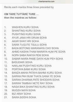Mantra of the 21 Taras