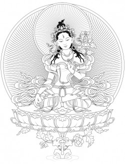 Buddhist Arya Tara for coloring